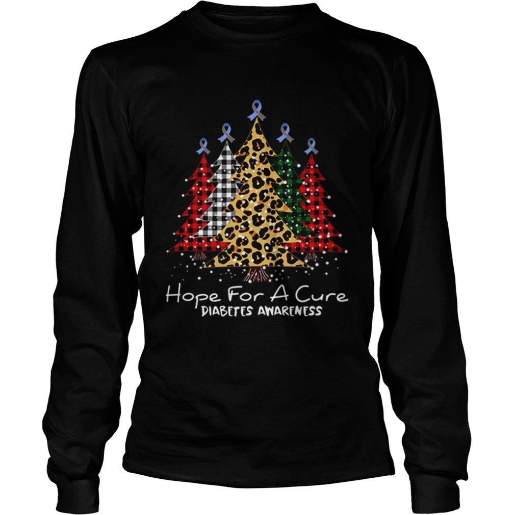 Christmas tree hope for a cure Diabetes Awareness LongSleeve