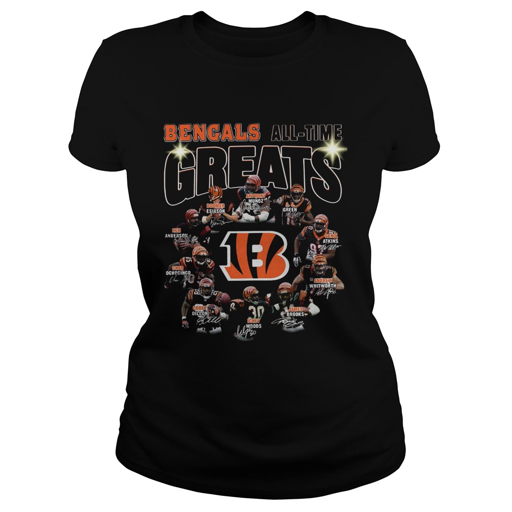 Cincinnati Bengals all time great players signatures Classic Ladies