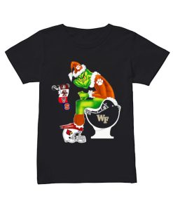 Clemson Tigers Grinch Santa Cardinals Arizona Wake Forest Demon Deacons Toilet  Classic Women's T-shirt