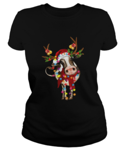 Cow Gorgeous Reindeer Light Christmas  Classic Ladies