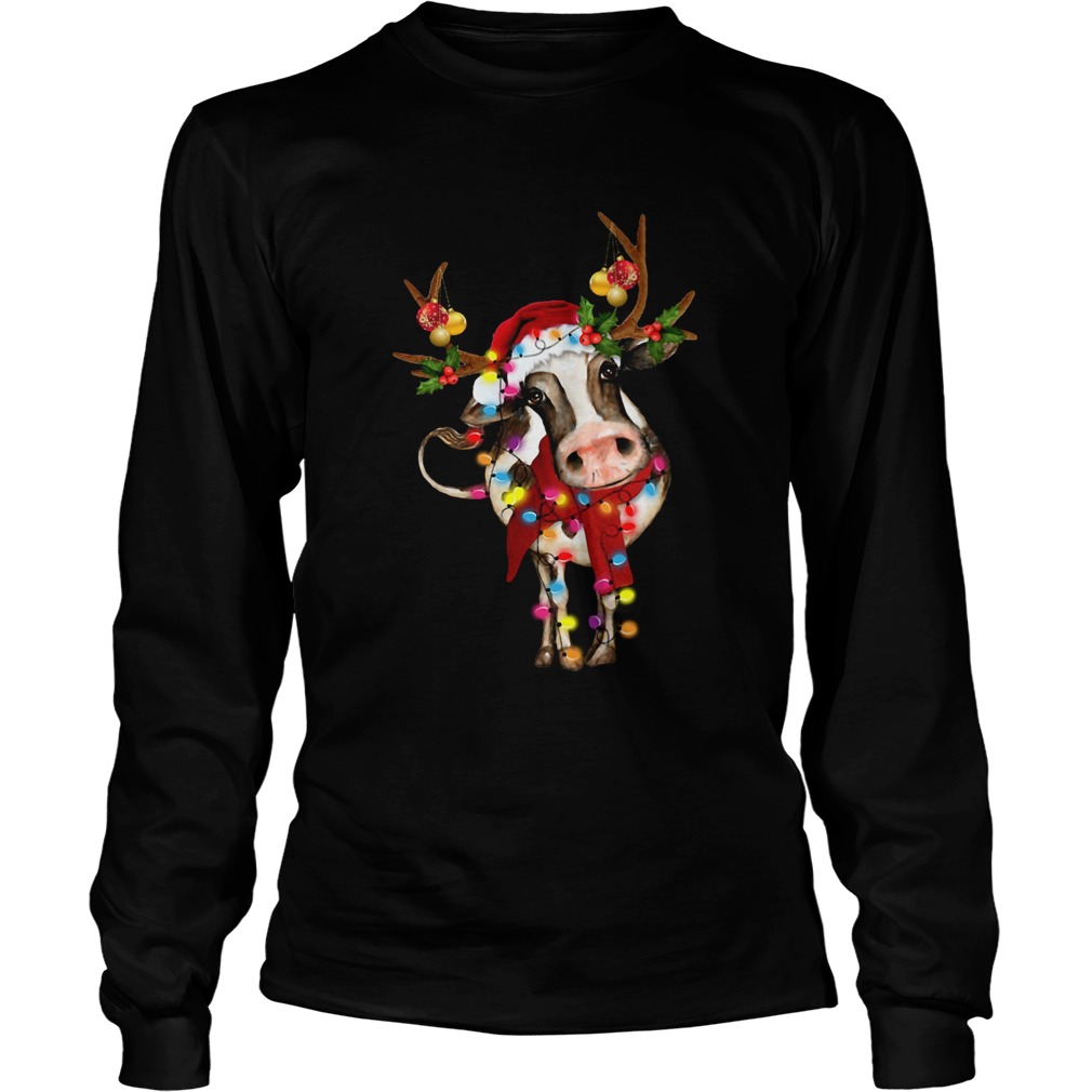Cow Gorgeous Reindeer Light Christmas LongSleeve
