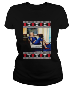 Creepy Clinton Ugly Christmas  Classic Ladies