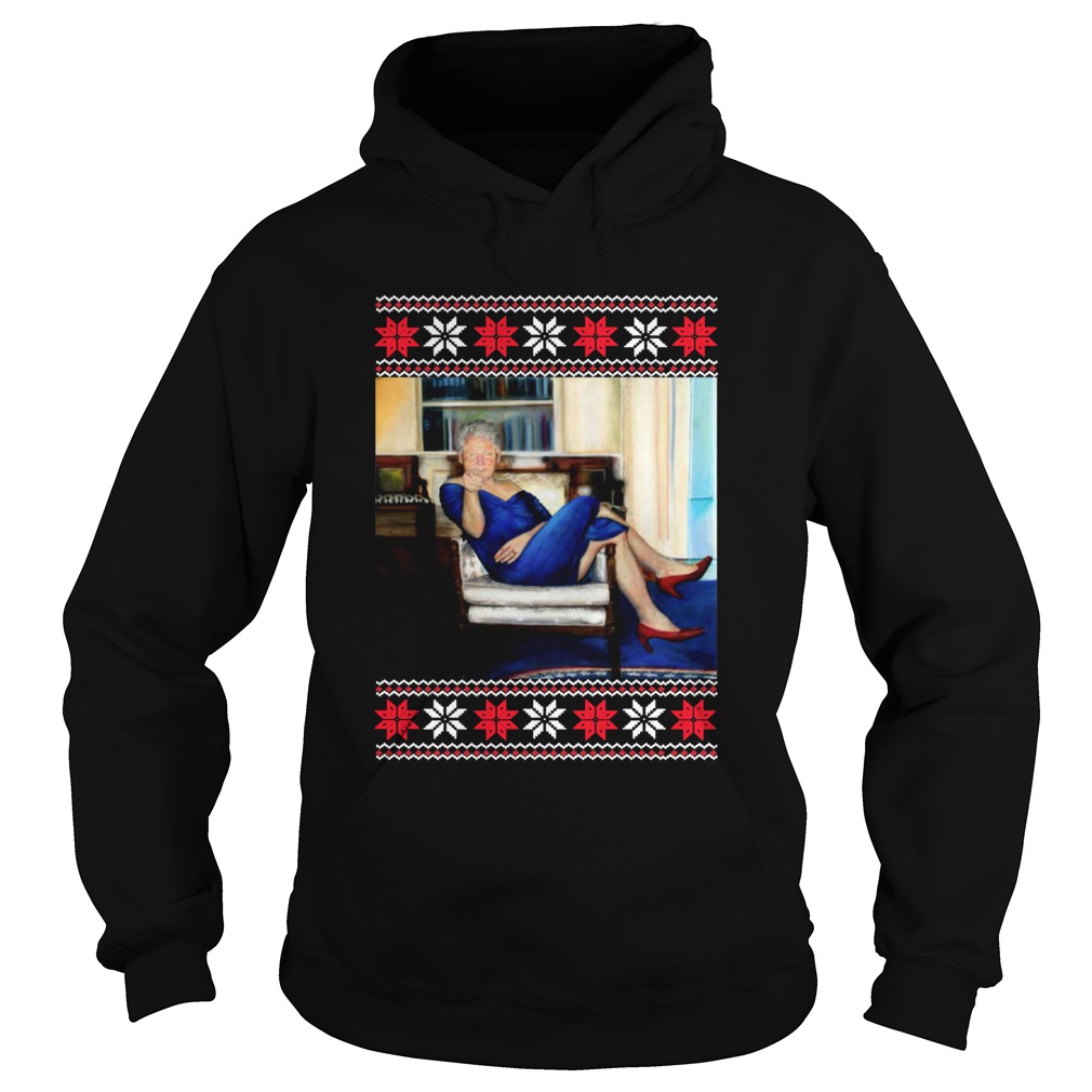 Creepy Clinton Ugly Christmas Hoodie