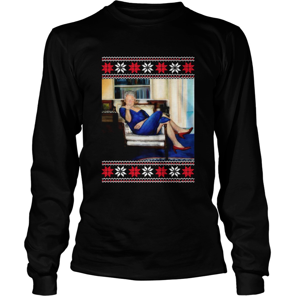 Creepy Clinton Ugly Christmas LongSleeve