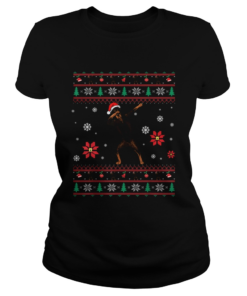 Dabbing Doberman Christmas  Classic Ladies