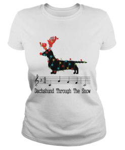 Dachshund Through The Snow Christmas Lights  Classic Ladies