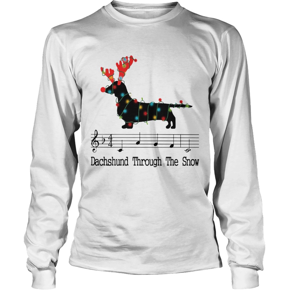 Dachshund Through The Snow Christmas Lights LongSleeve