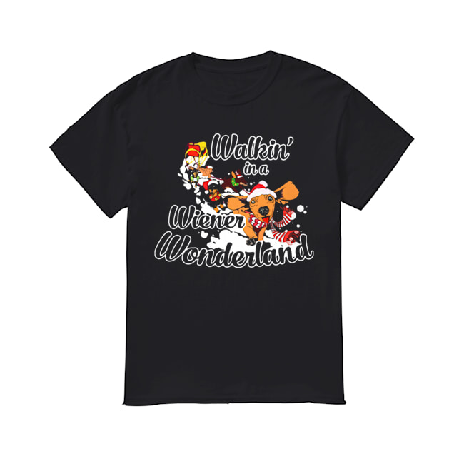 Dachshund Walkin’ In A Wiener Wonderland Christmas Shirt