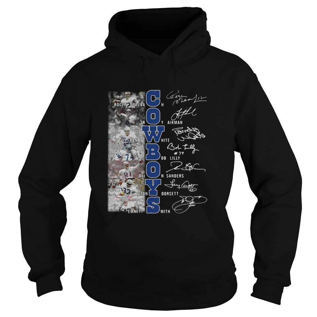 Dallas Cowboys Roger Staubach Troy Aikman Randy White Signatures Hoodie