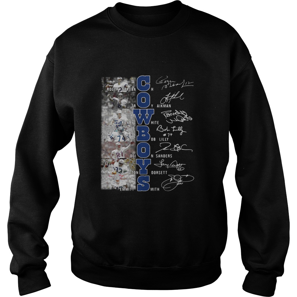 Dallas Cowboys Roger Staubach Troy Aikman Randy White Signatures Sweatshirt