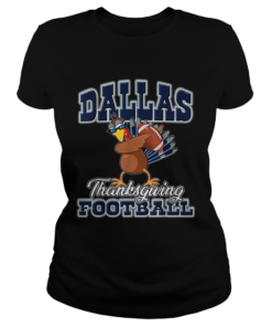 Dallas Cowboys Thanksgiving Day Turkey Playing Football  Classic Ladies