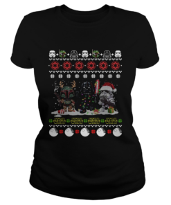 Darth Vader R2D2 Boba Fett chibi ugly christmas  Classic Ladies