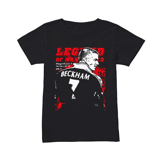 David Beckham Of Manchester United Legend Magnificent 7 The Class Of 92 DB 7 Classic Women's T-shirt