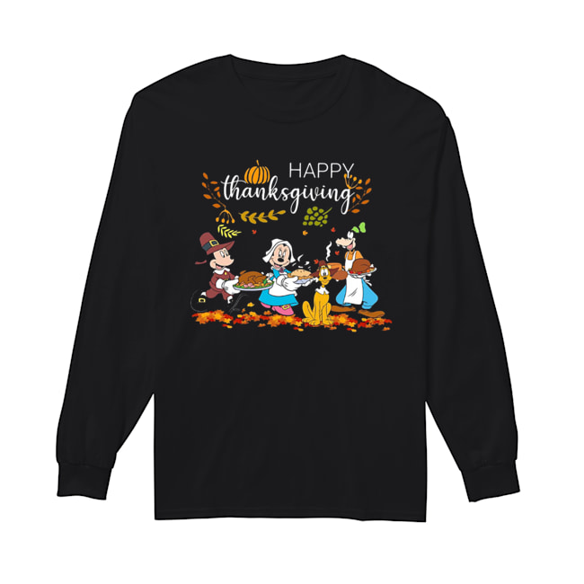 Disney Happy Thanksgiving Shirt Long Sleeved T-shirt 