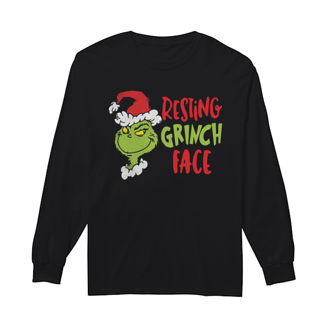 Dr Seuss Primark Resting Grinch Face Long Sleeved T-shirt