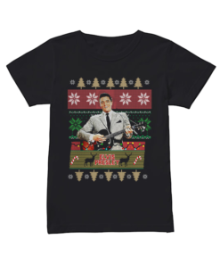 Elvis Presley Knitting Pattern Christmas  Classic Women's T-shirt