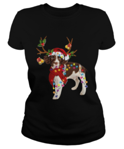 English Springer Spaniel Gorgeous Reindeer Crewneck  Classic Ladies
