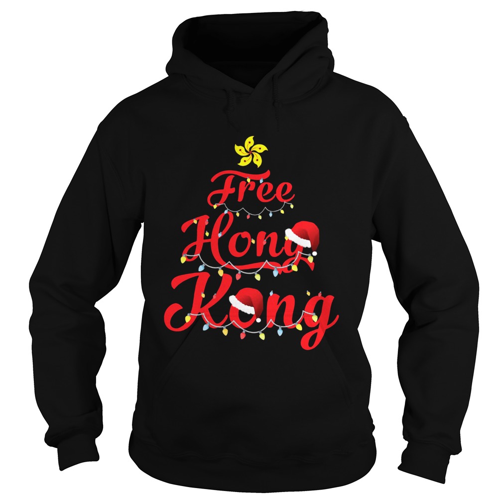 Free Hong Kong Christmas Tree Hoodie
