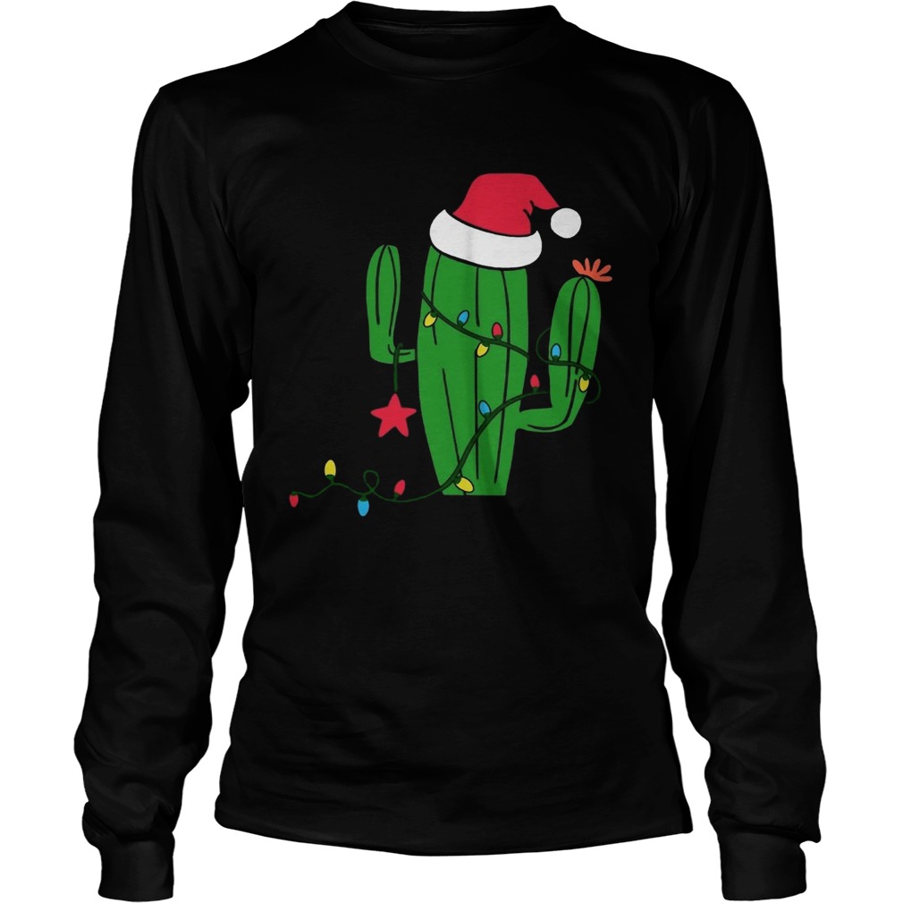 Free Hugs Santa Cactus Christmas LongSleeve