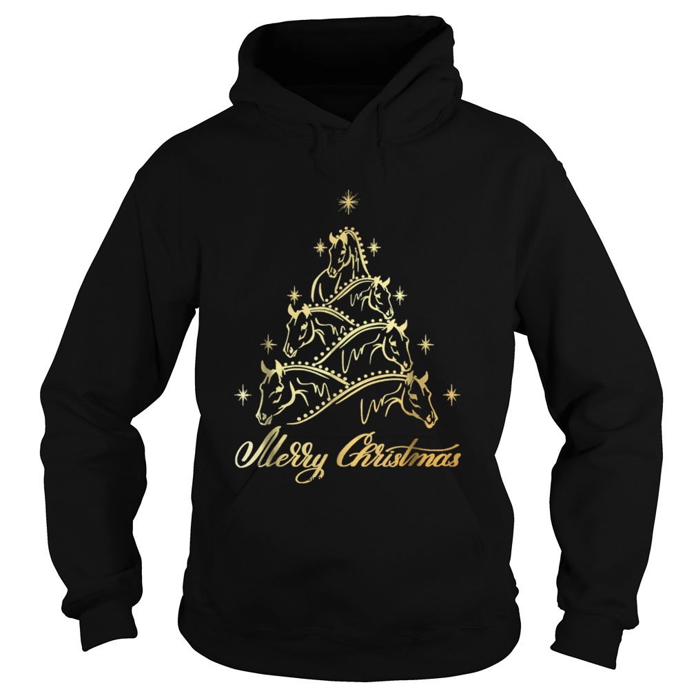 Funny Horse Christmas Tree Hoodie