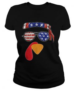 Funny Thanksgiving Fall Turkey Face USA Sunglasses Gift  Classic Ladies