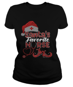 Glitter Santas Favorite Nurse Christmas  Classic Ladies