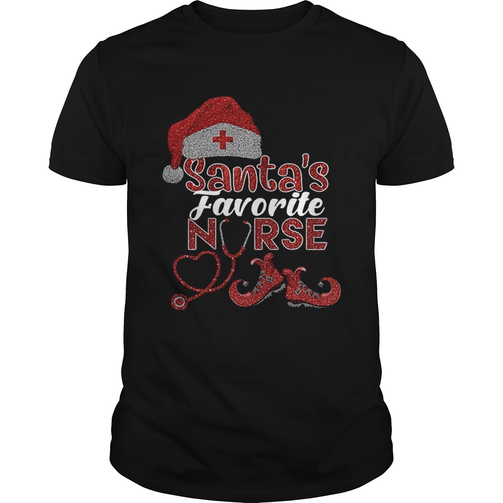 Glitter Santas Favorite Nurse Christmas shirt