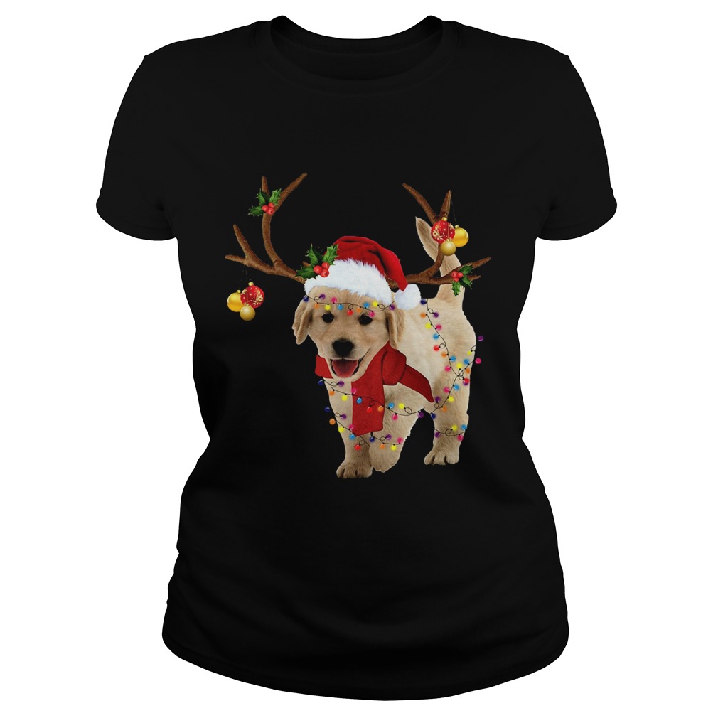 Golden Retriever Gorgeous Reindeer Crewneck Classic Ladies