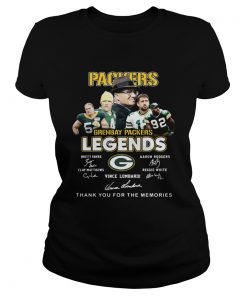 Green Bay Packers Brett Favre Aaron Rodgers Vince Lombardi Legends Thank You For The Memories Signa Classic Ladies