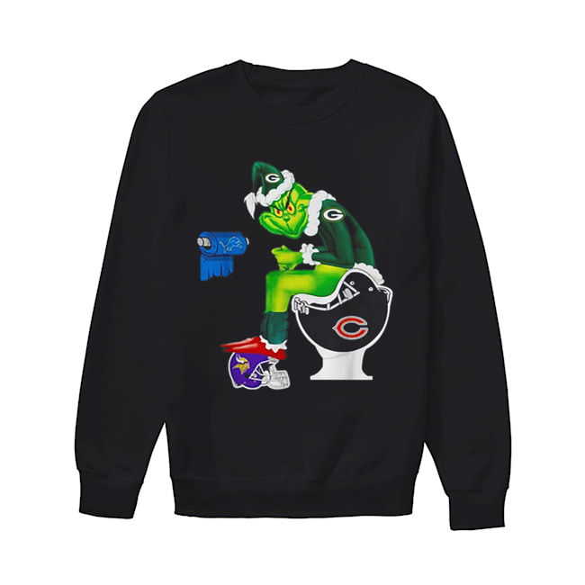 Green Bay Packers Grinch Toilet Minnesota Vikings Miami Dolphins Patroits Unisex Sweatshirt