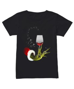 Grinch Hand Holding Glass of Wine  Classic Women's T-shirt