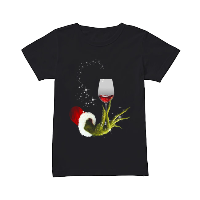 Grinch Hand Holding Glass of Wine Classic Women's T-shirt