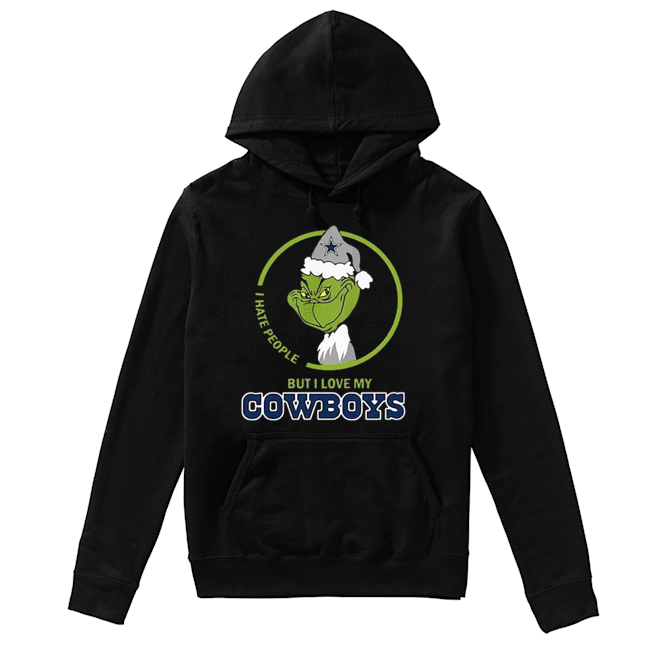 Grinch I hate people but I love my Dallas Cowboys Unisex Hoodie