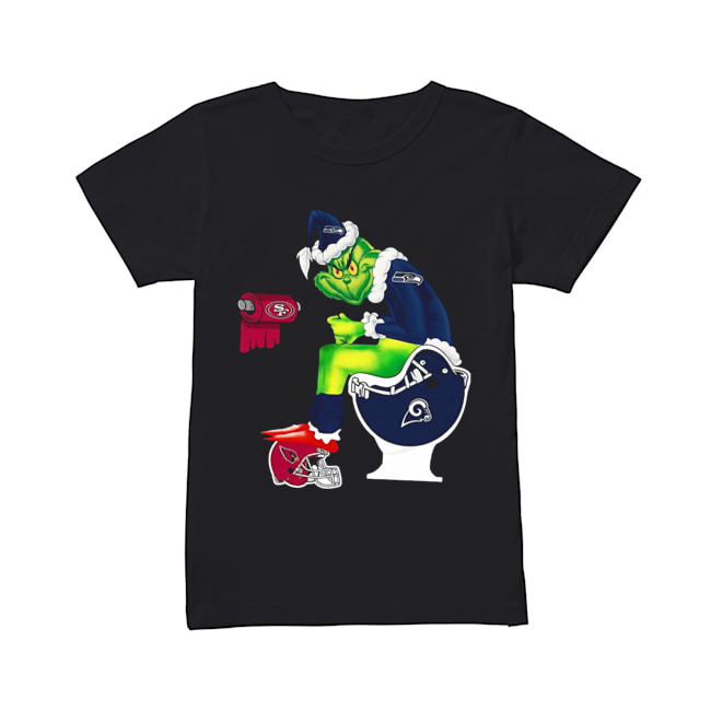 Grinch Seattle Seahawks San Francisco 49ers Los Angeles Rams Arizona Cardinals Toilet Classic Women's T-shirt