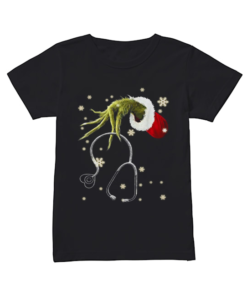 Grinch holding Headphone nurse  Classic Women's T-shirt