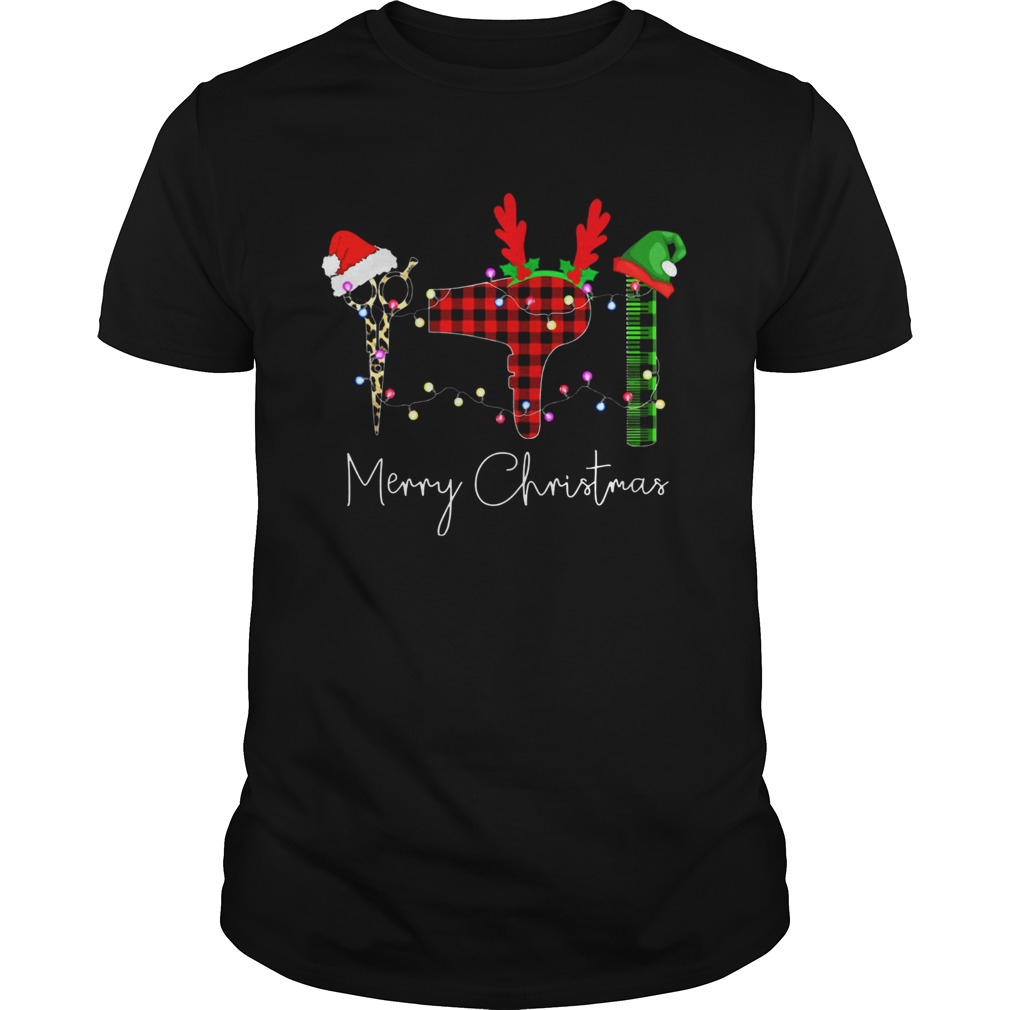 Hair Stylist Elf merry christmas shirt