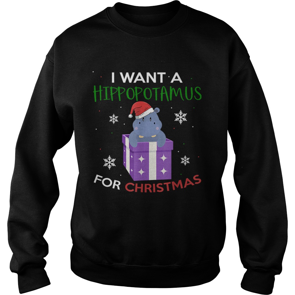 Hippopotamus For Christmas Sweatshirt