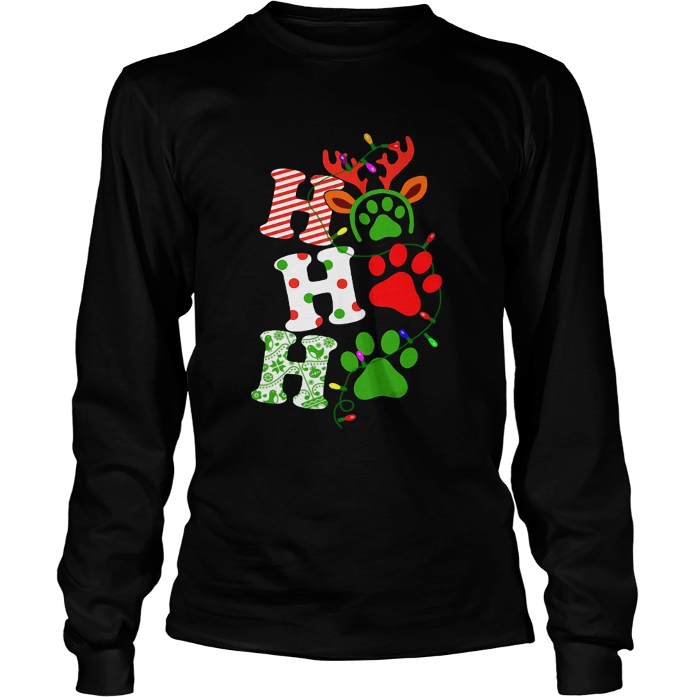 Ho Ho Ho Dog Paw Christmas LongSleeve