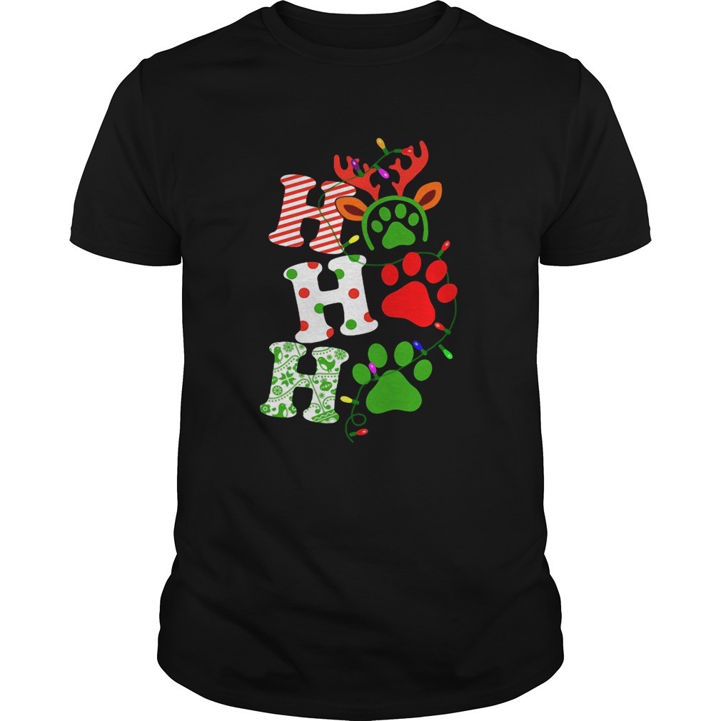 Ho Ho Ho Dog Paw Christmas shirt