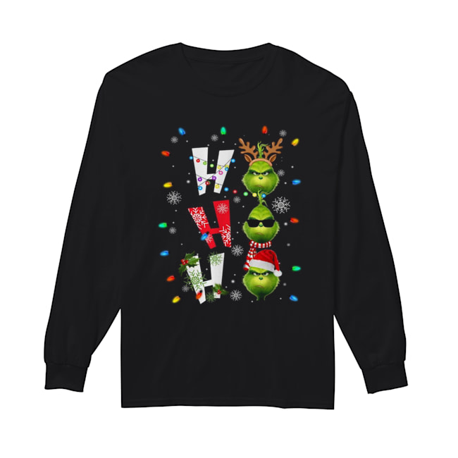 Ho Ho Ho Merry The Grinch Christmas Long Sleeved T-shirt 