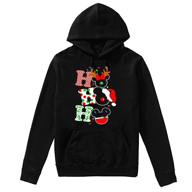 Ho ho ho Merry Christmas Disney Mickey Unisex Hoodie