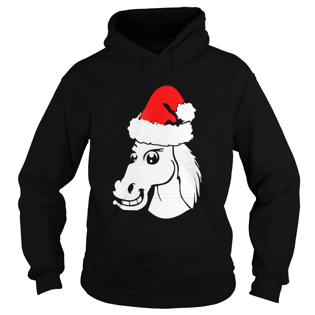 Horse Christmas Santa Hat Hoodie