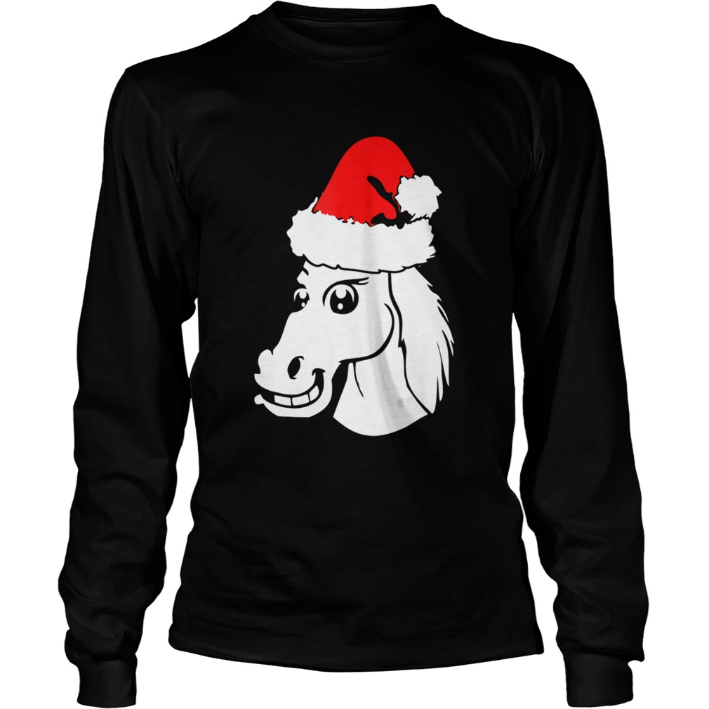 Horse Christmas Santa Hat LongSleeve