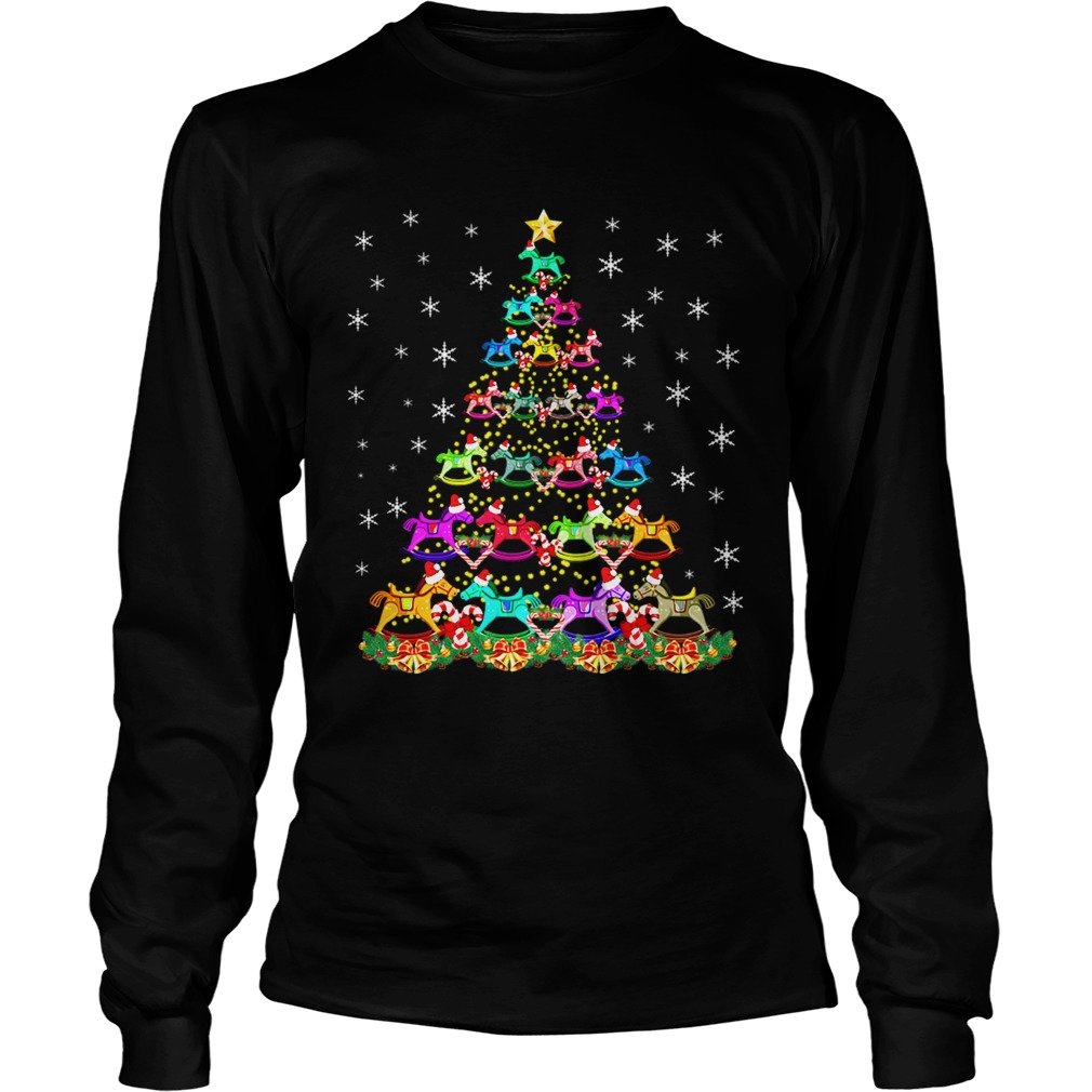 Horse Christmas Tree Candy Cane Gift LongSleeve