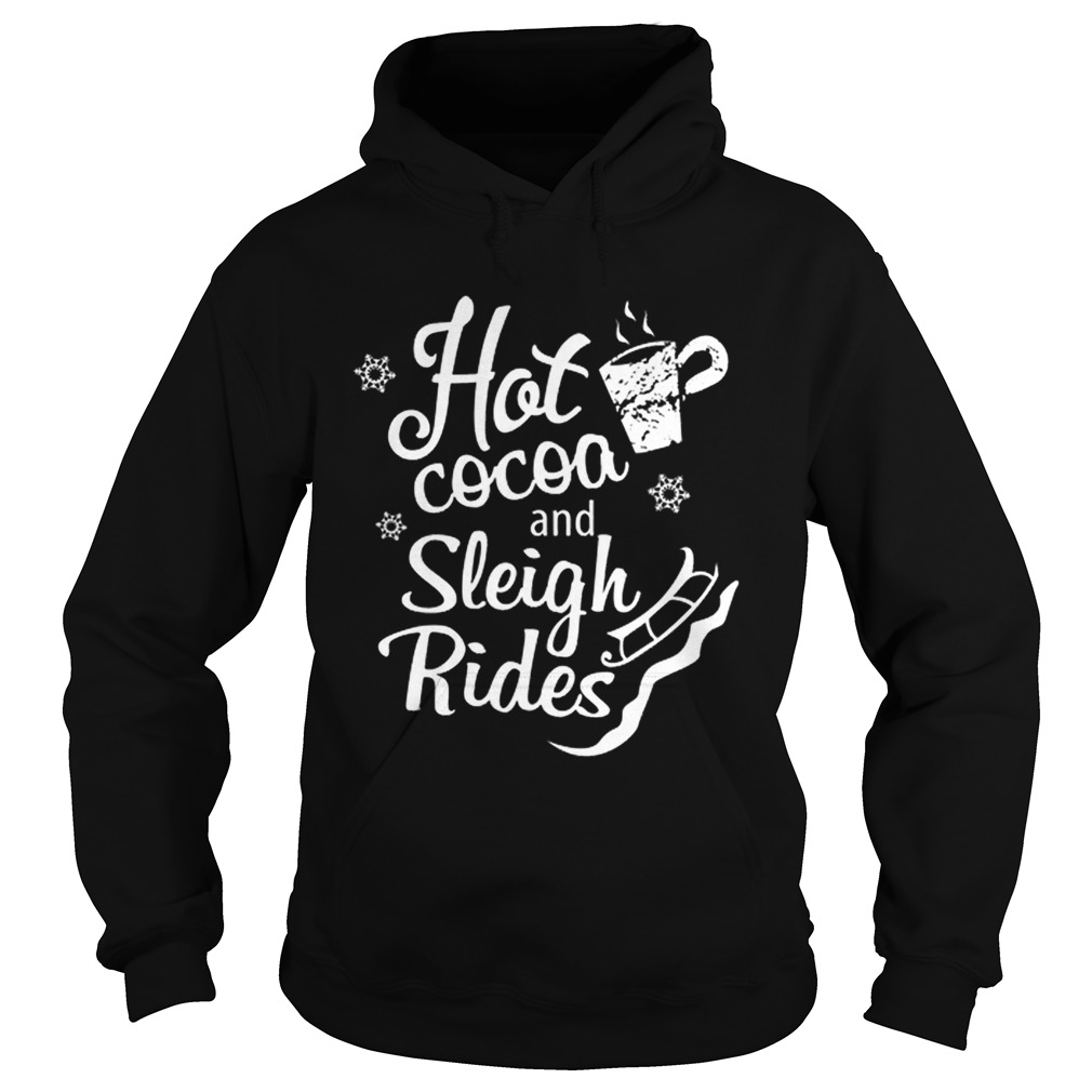 Hot Cocoa And Sleigh Rides Cute Christmas Holiday Pajama Hoodie