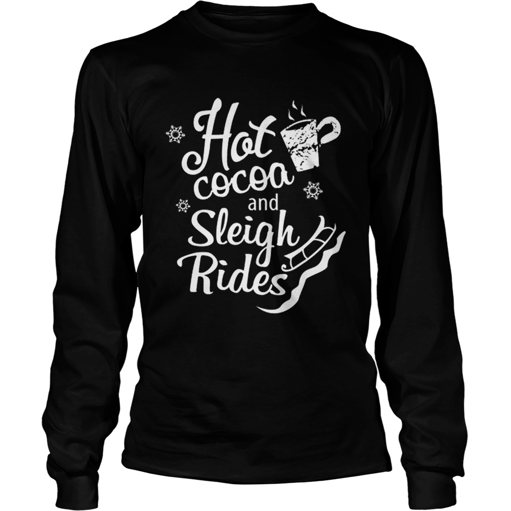Hot Cocoa And Sleigh Rides Cute Christmas Holiday Pajama LongSleeve