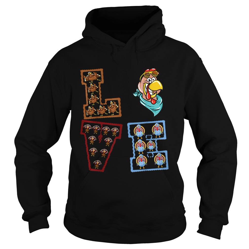 Hot Thanksgiving Love Turkey Gift For Men Women Hoodie