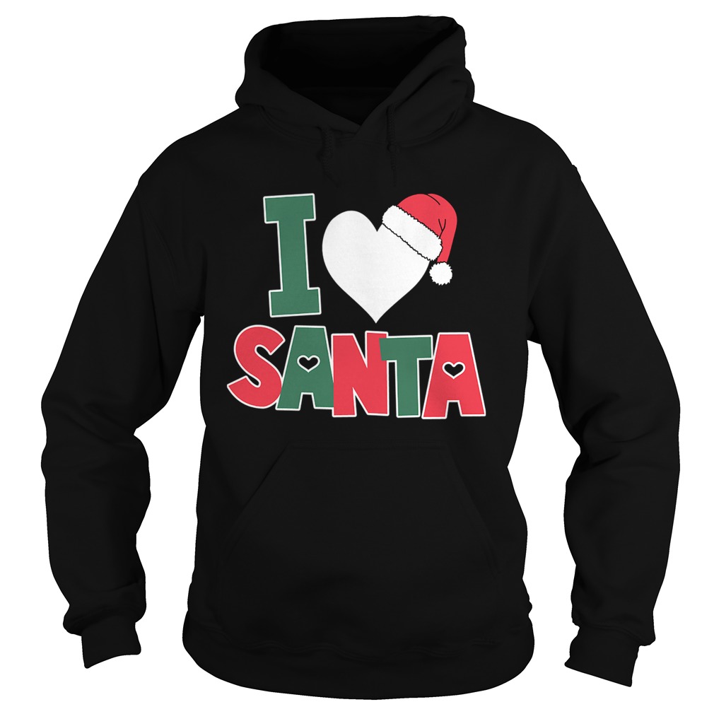 I Love Santa Cute Christmas Hoodie