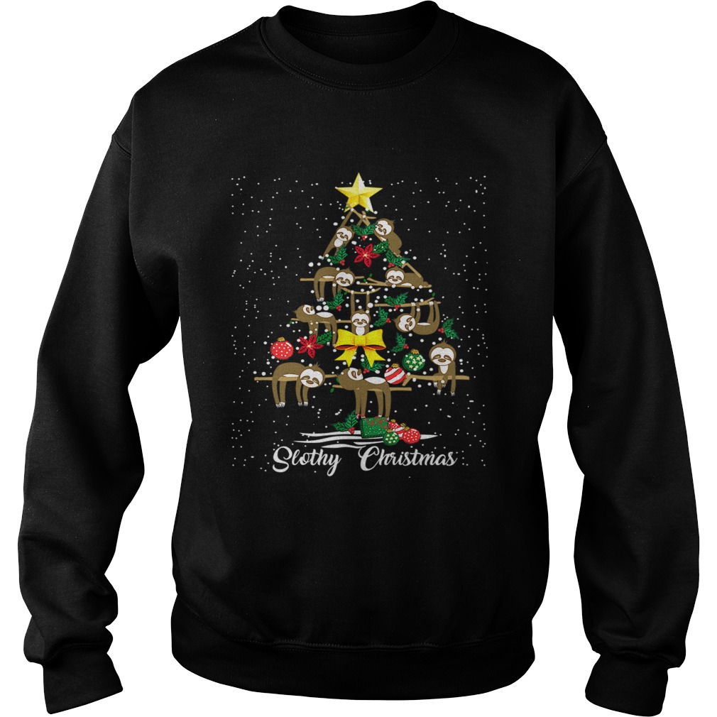 I Love Slothy Christmas Tree Sweatshirt