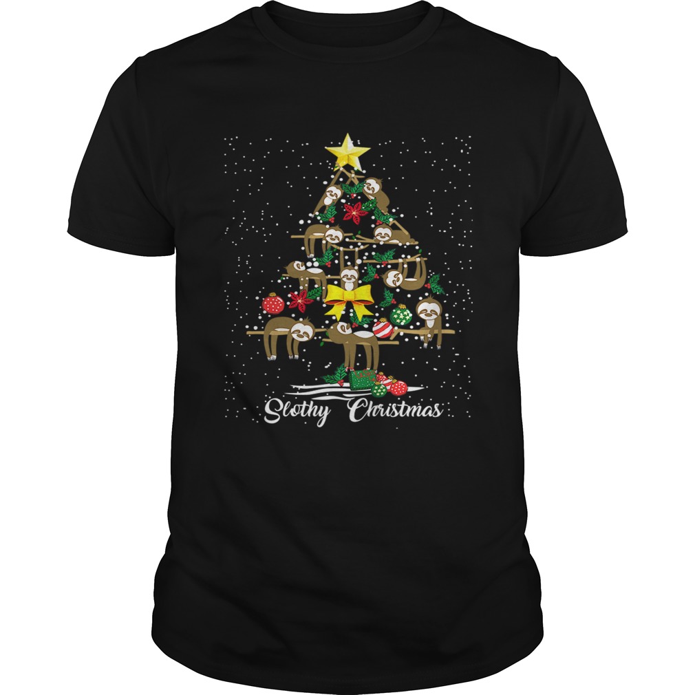 I Love Slothy Christmas Tree shirt